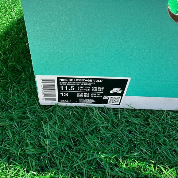 Nike Sb Heritage Vulc Summit White / Lucky Green White - Picture 6 of 12